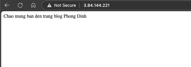 Truy cập web server Apache trên EC2 qua Public IP bằng trình duyệt