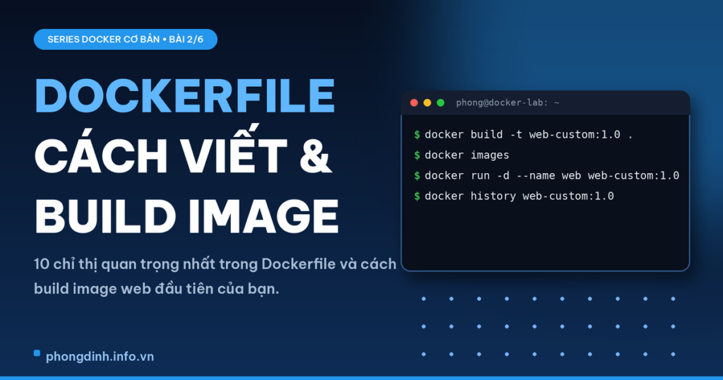Ảnh đại diện bài Dockerfile là gì - Series Docker cơ bản bài 2 trên phongdinh.info.vn